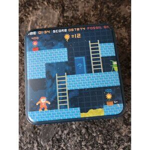 2003 Fossil Watch Tin "Fossil Games" Blue Video Game Series, NO WATCH or insert